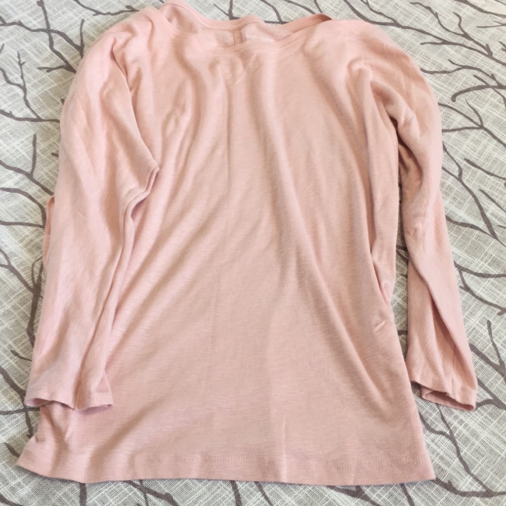 NWOT Blush Pink Top with Trendy Long Slit Sleeves